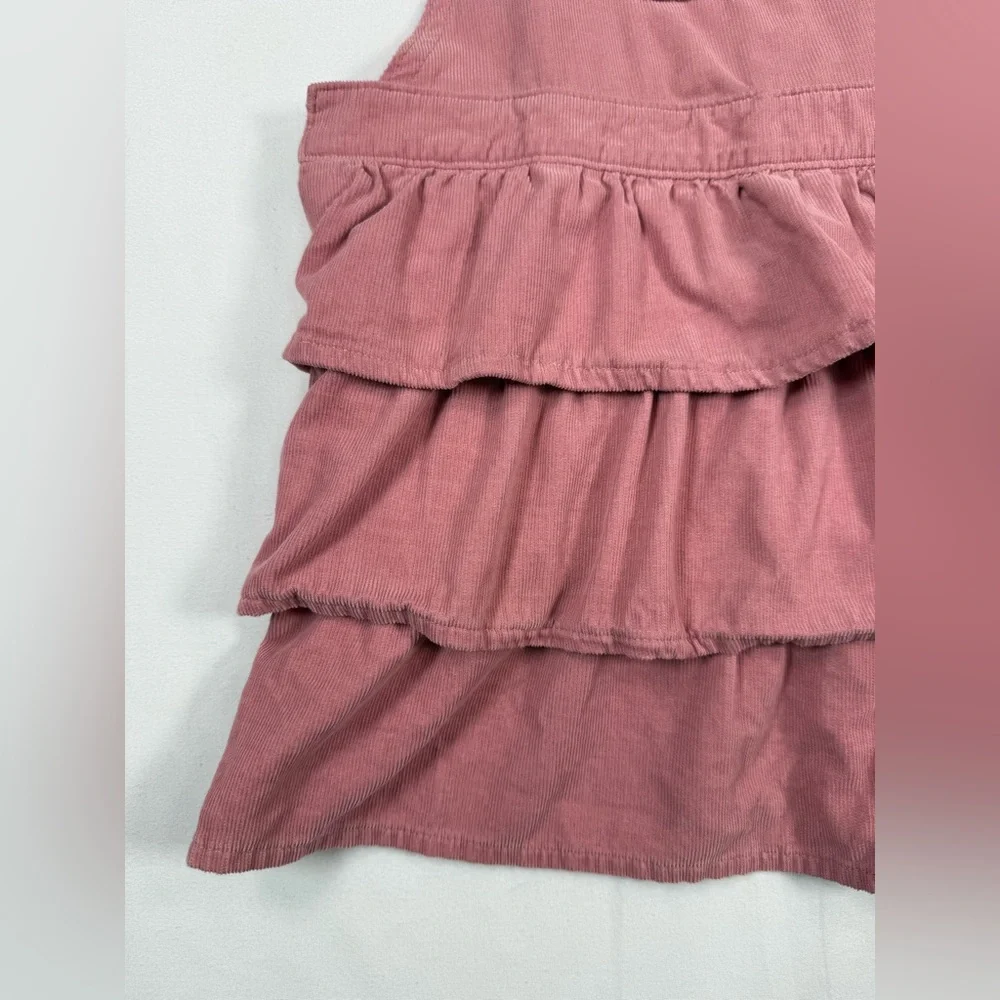 GYMBOREE Girls Corduroy Tiered‎ Overall Dress 5T Dusty Rose Y2K Inspired Cowgirl
